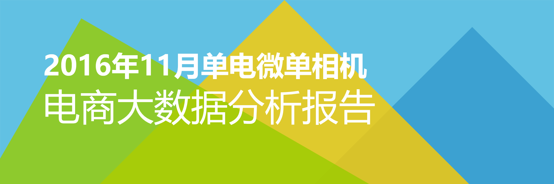 2016年11月单电微单相机电商大数据报告