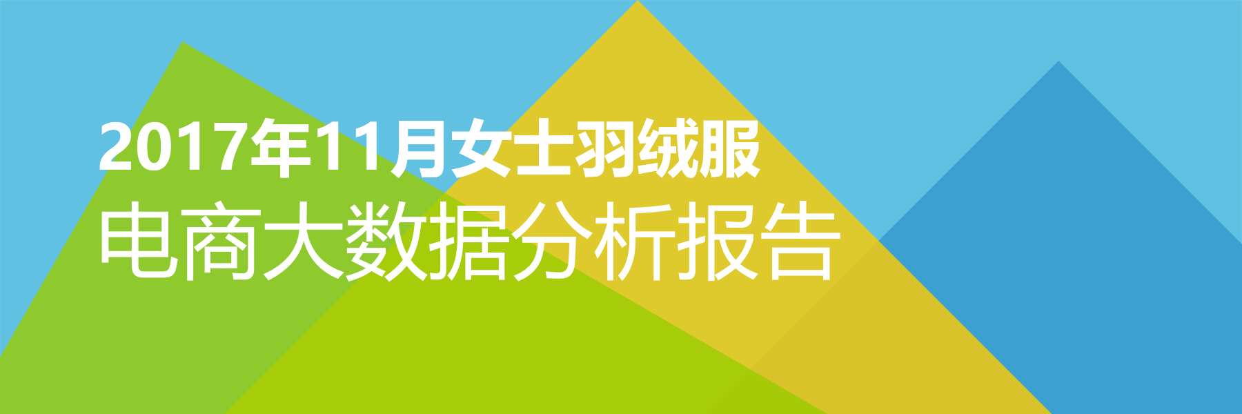 2017年11月女士羽绒服电商大数据报告